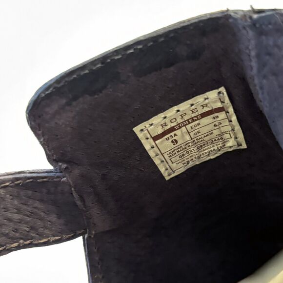 Roper Women's‎ Western Mika Brown Stamped Floral Brown Leather Sandals US Size 9 - Picture 12 of 12